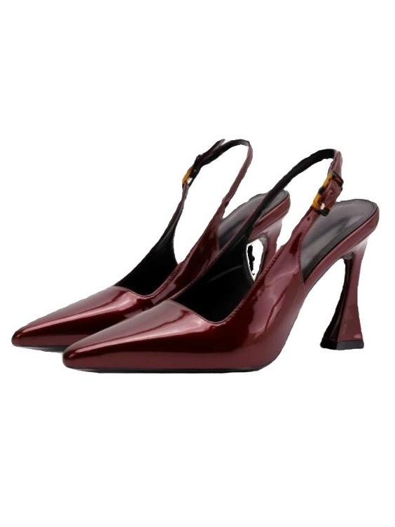 Patent Leather Slingback Pumps - Elena Harper