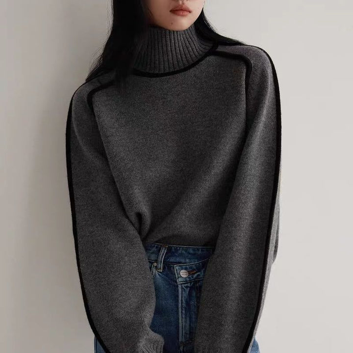 Isabelle - Half Turtleneck Knit Sweater for Women