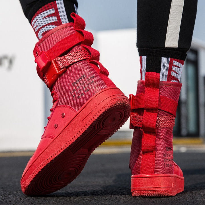 High-top men's reinforced canvas urban style boots - Esteban