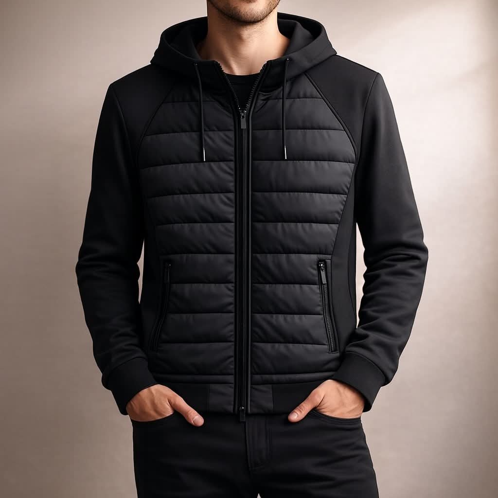 Robert | Modern and Warm Men's Puffer Jacket with Hood