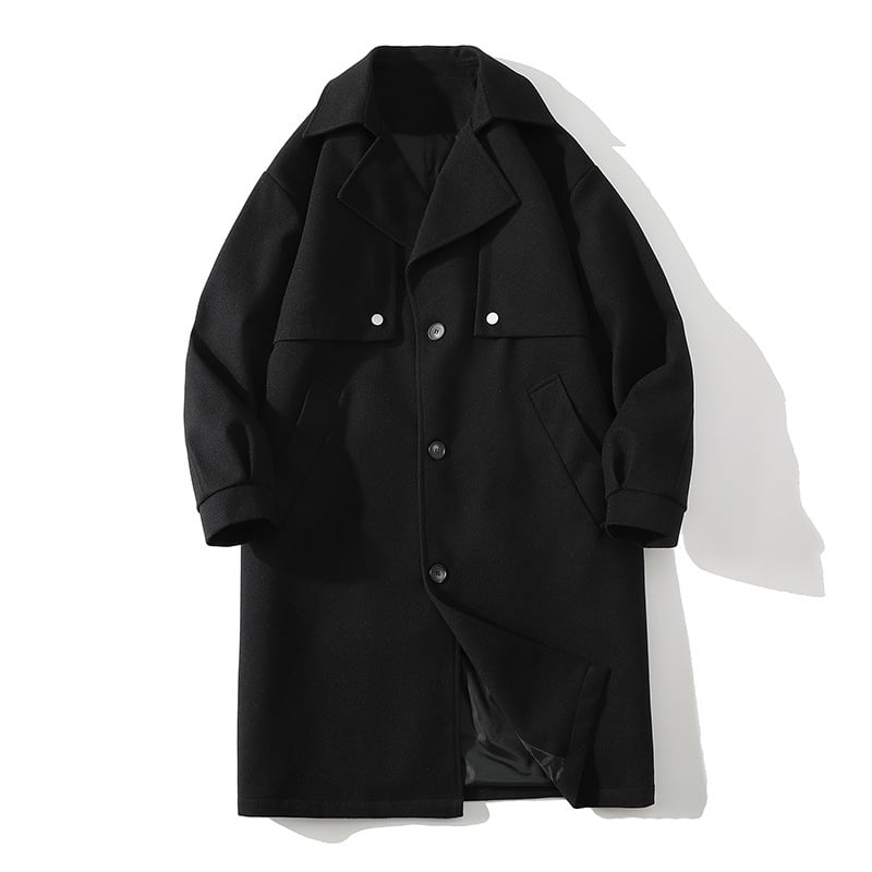 Classic Wool Effect Men's Coat - Kaelor