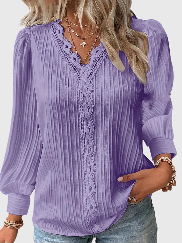 Andrea™  |  Elegant Pullover Blouse