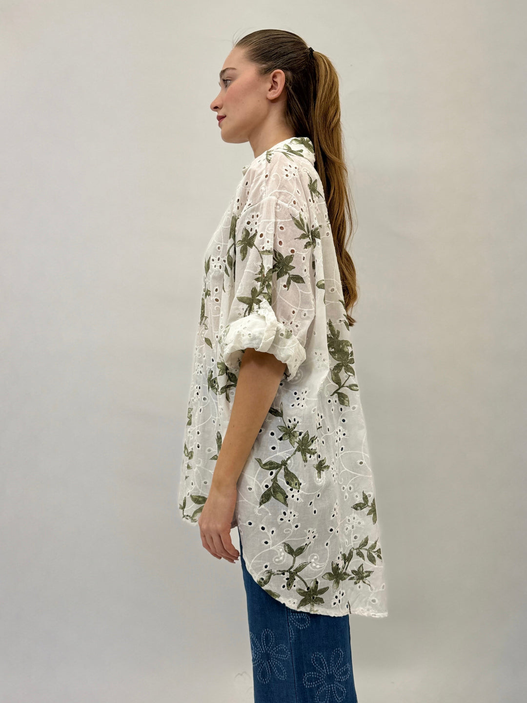 Zelda™  |  soft luxurious fabrics Shirt Floral Detail