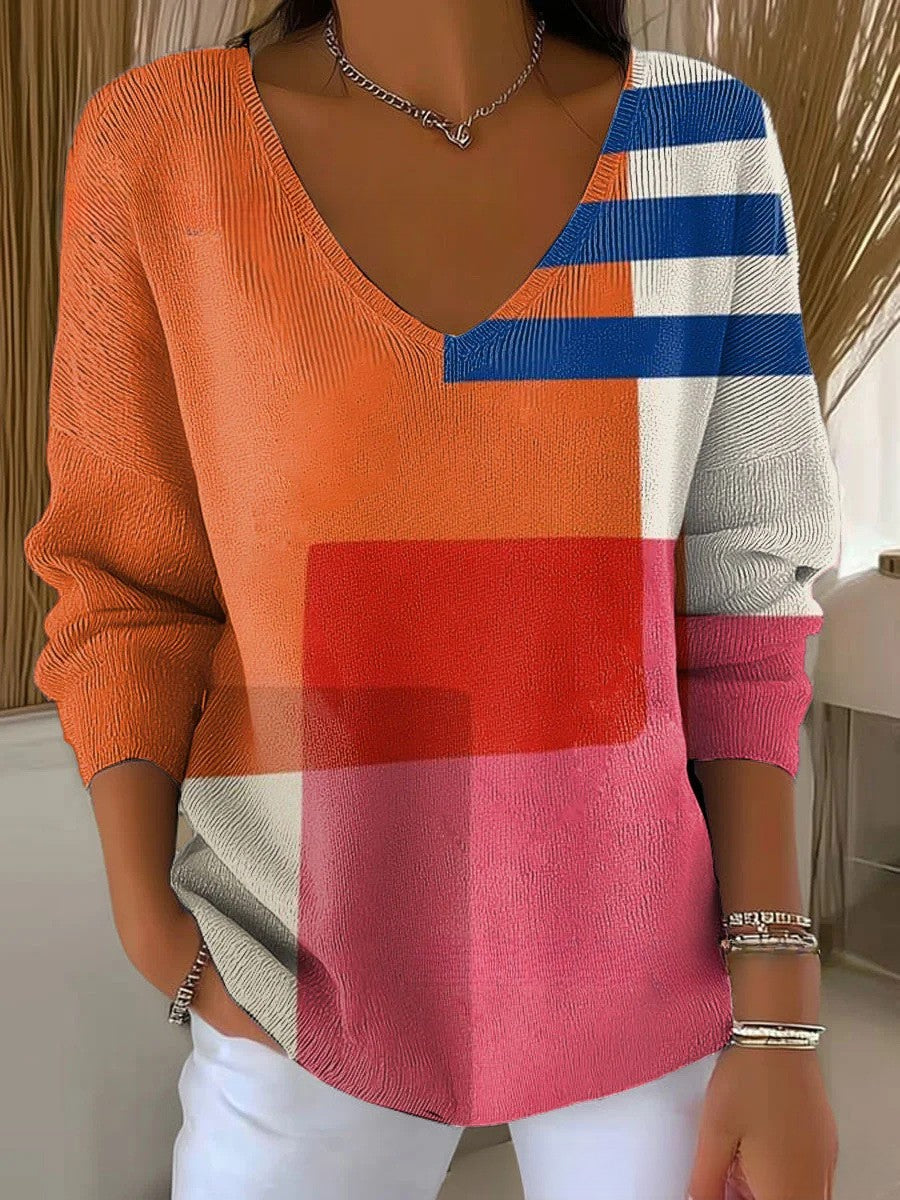 Beatrice – Knit Pullover with V-Neck