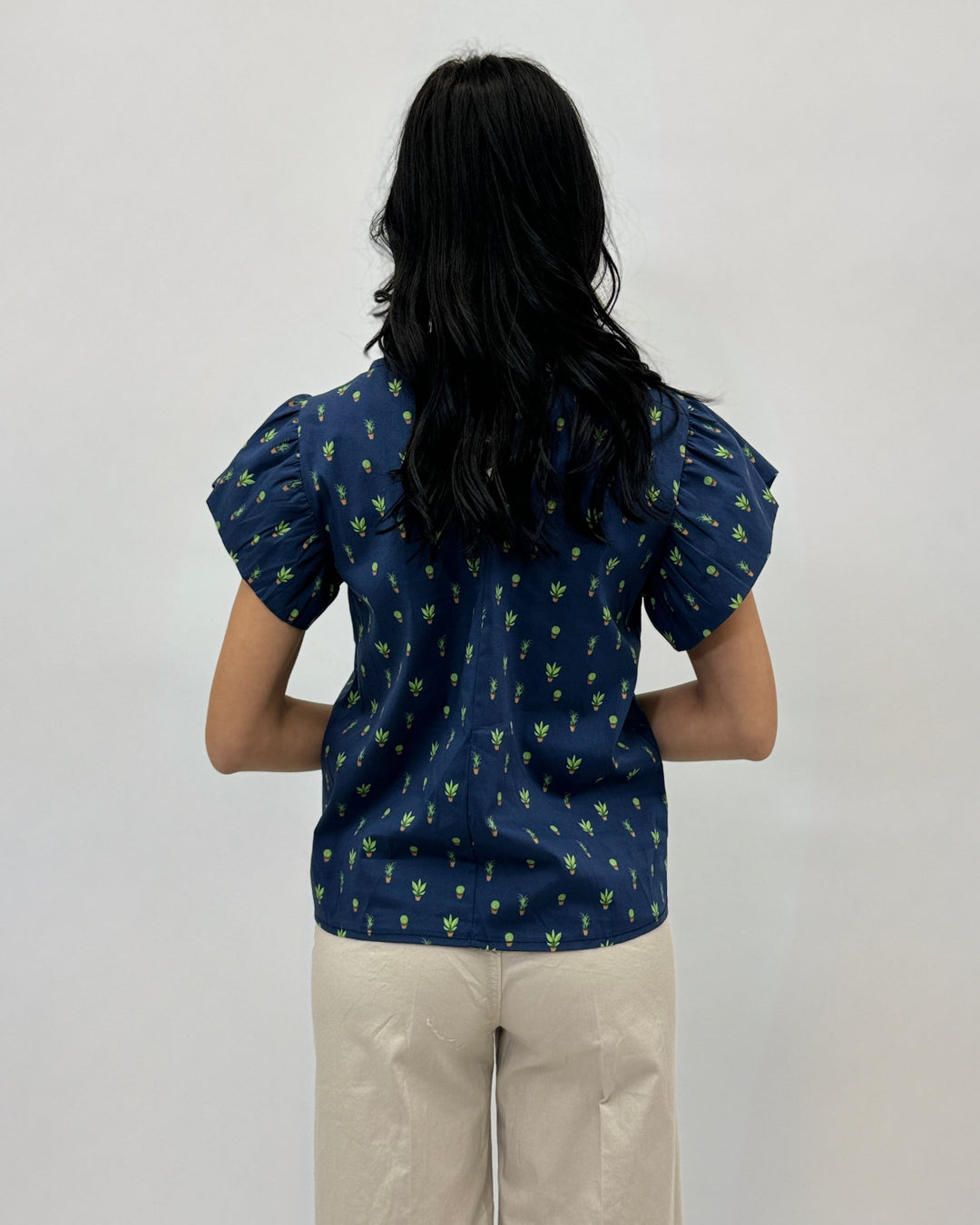 Yana™  |  soft luxurious fabrics Top Plant Print