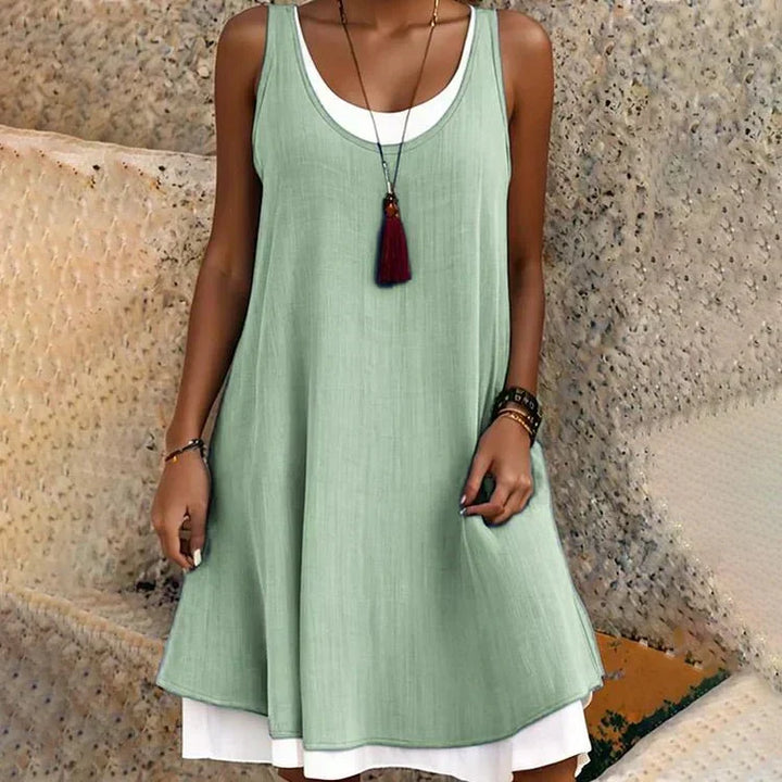 Cove Sleeveless Midi Dress Sunlit, view 3 - Elena Harper