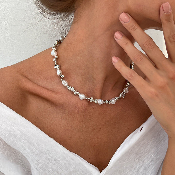 Bohemian Pearl Necklace, view 9 - Elena Harper