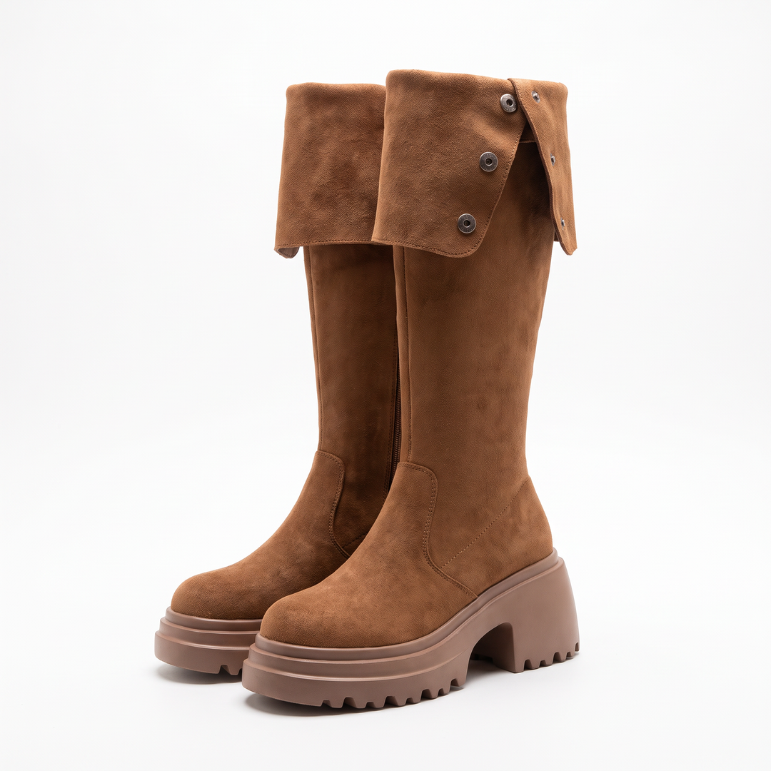Brown Over The Knee Boots Autumn Winter