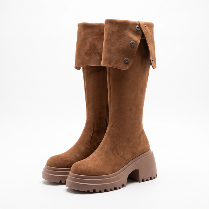 Brown Over The Knee Boots Autumn Winter