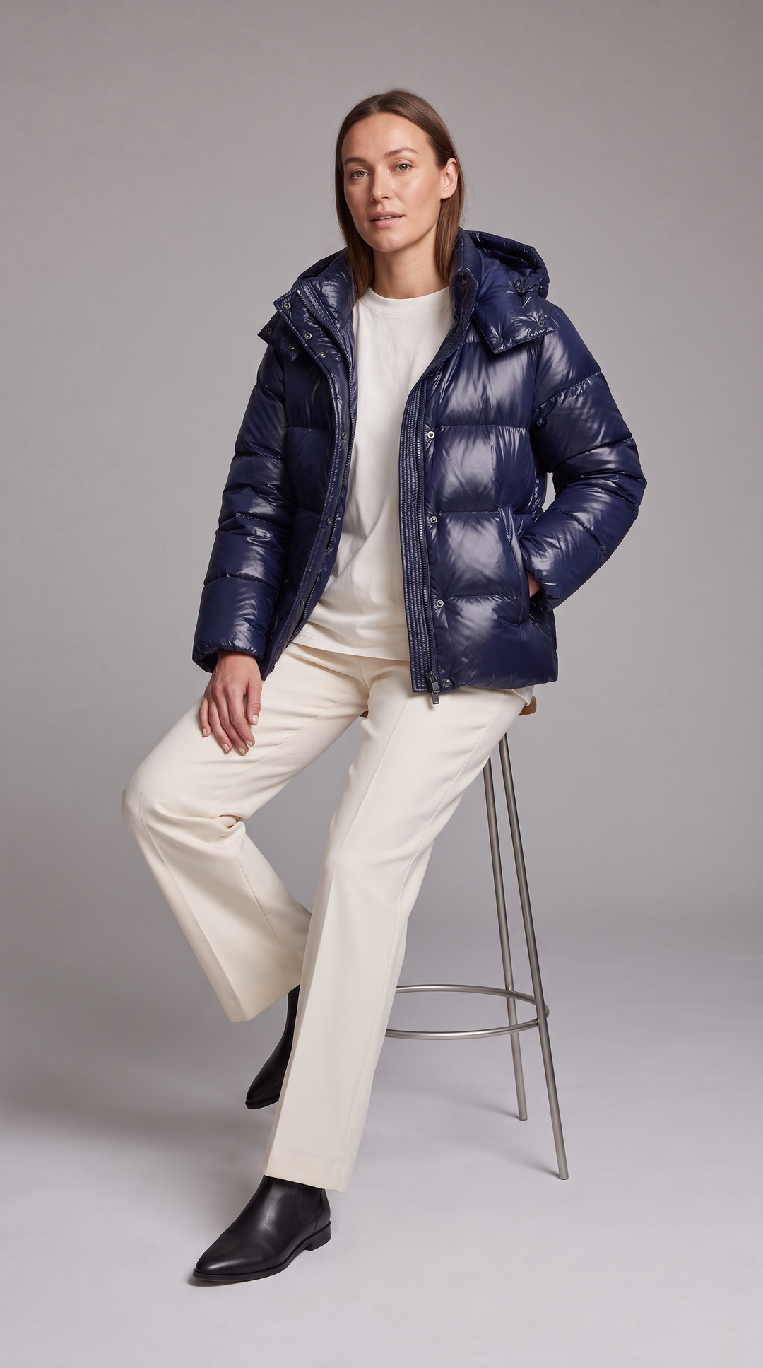 Windproof Hooded Puffer Coat Winter Warmth