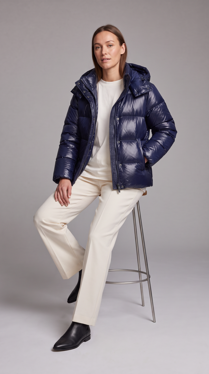 Windproof Hooded Puffer Coat Winter Warmth