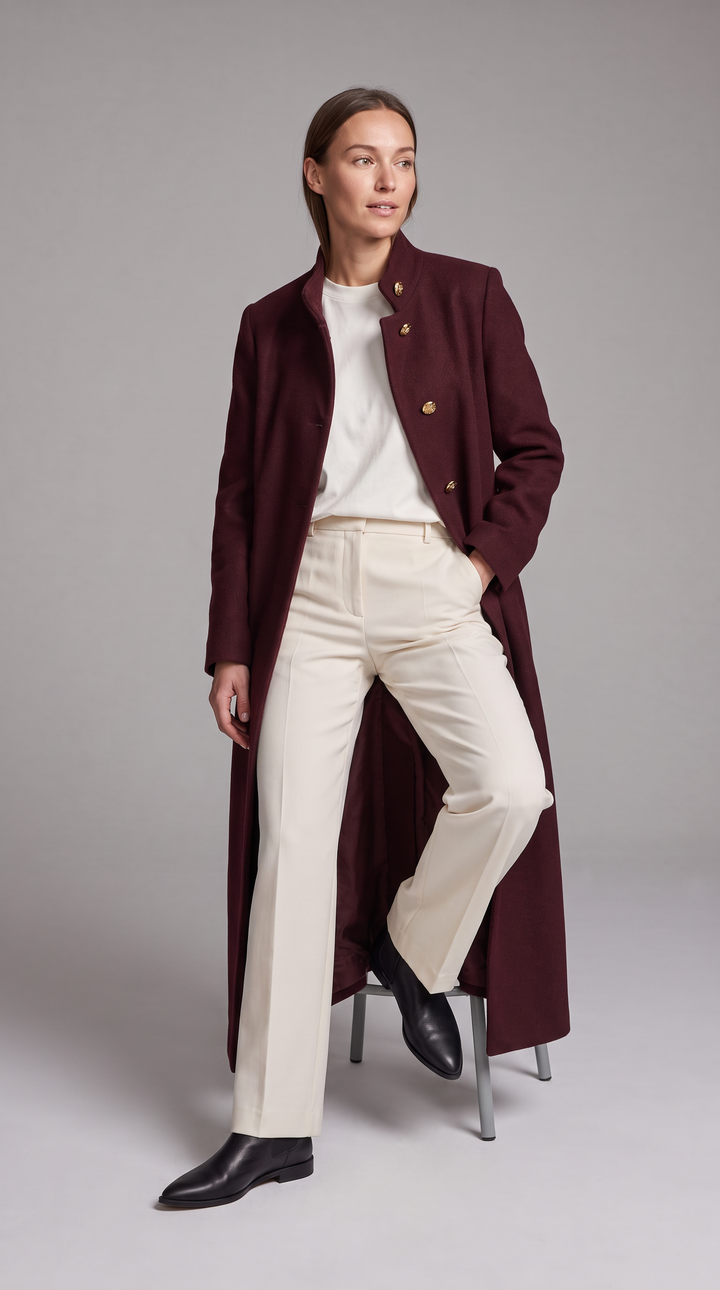 Gold Button Long Knit Gilet