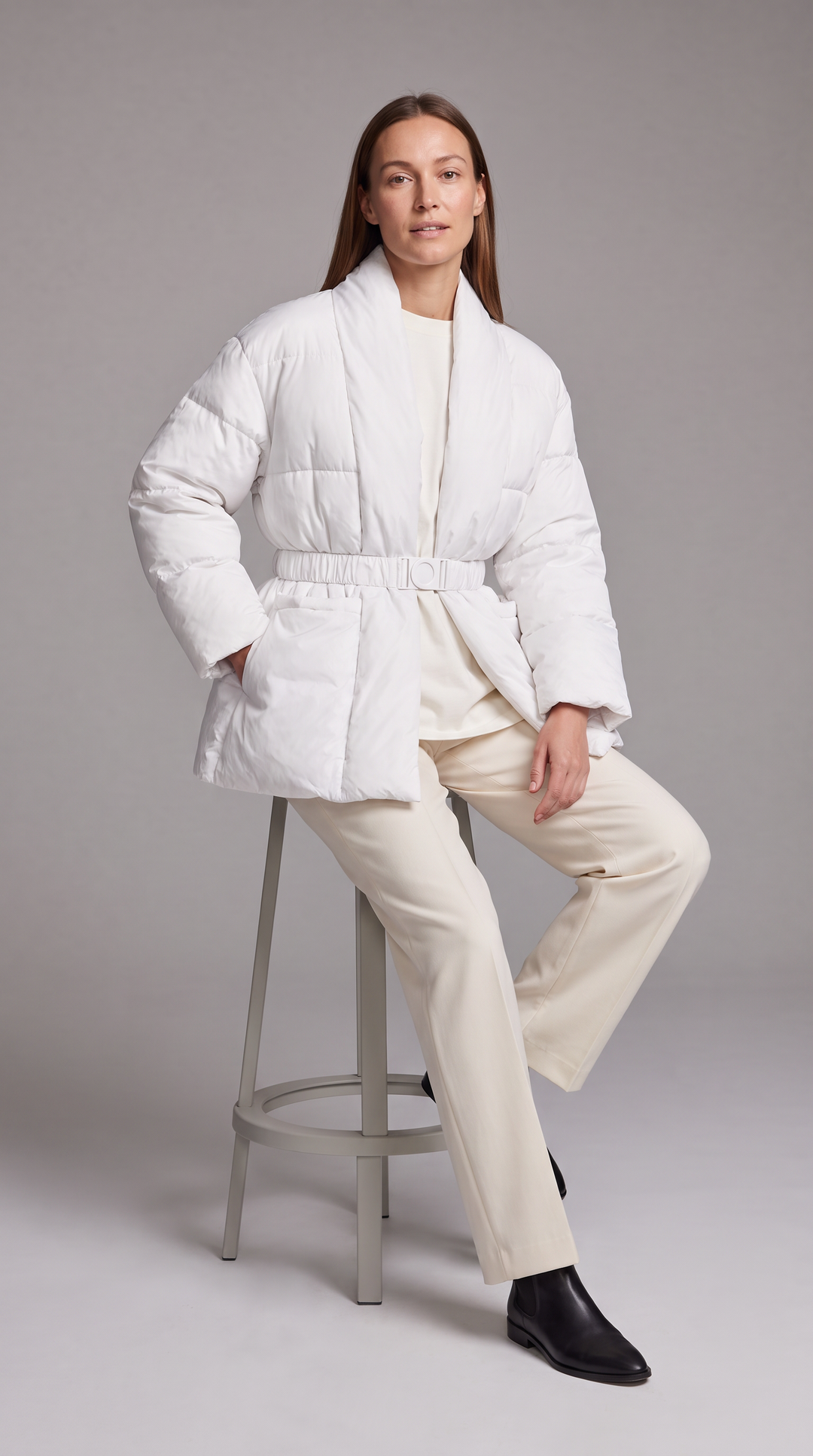 Belted Puffer Coat Winter Style