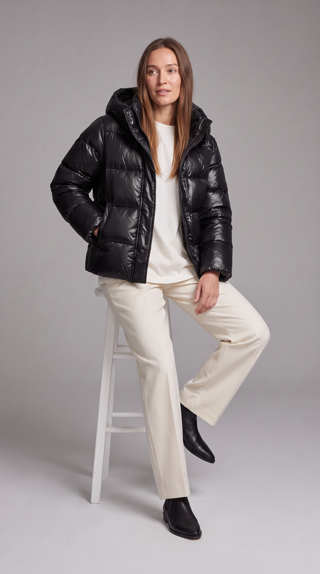 Windproof Hooded Puffer Coat Winter Warmth