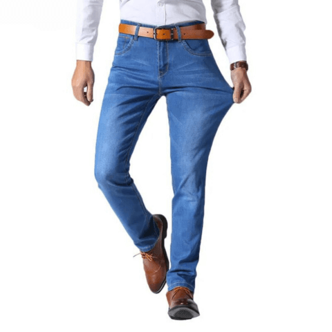 Men's Straight Leg Jeans - Durable Denim