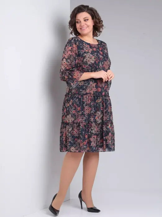 Harlee Airy Printed Dress for Sunny Days, view 2 - Elena Harper