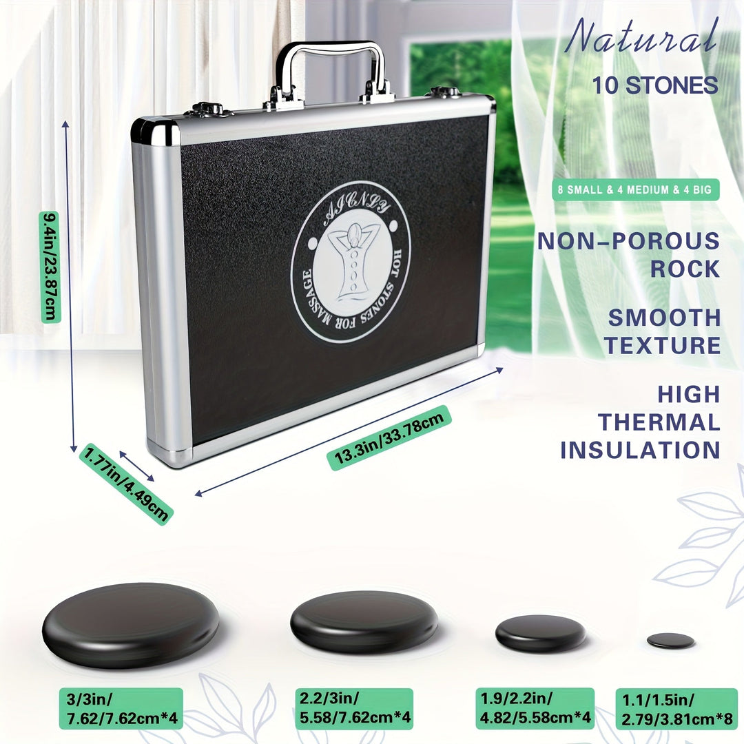 Professional Hot Stone Massage Set with Heater for Deep Relaxation