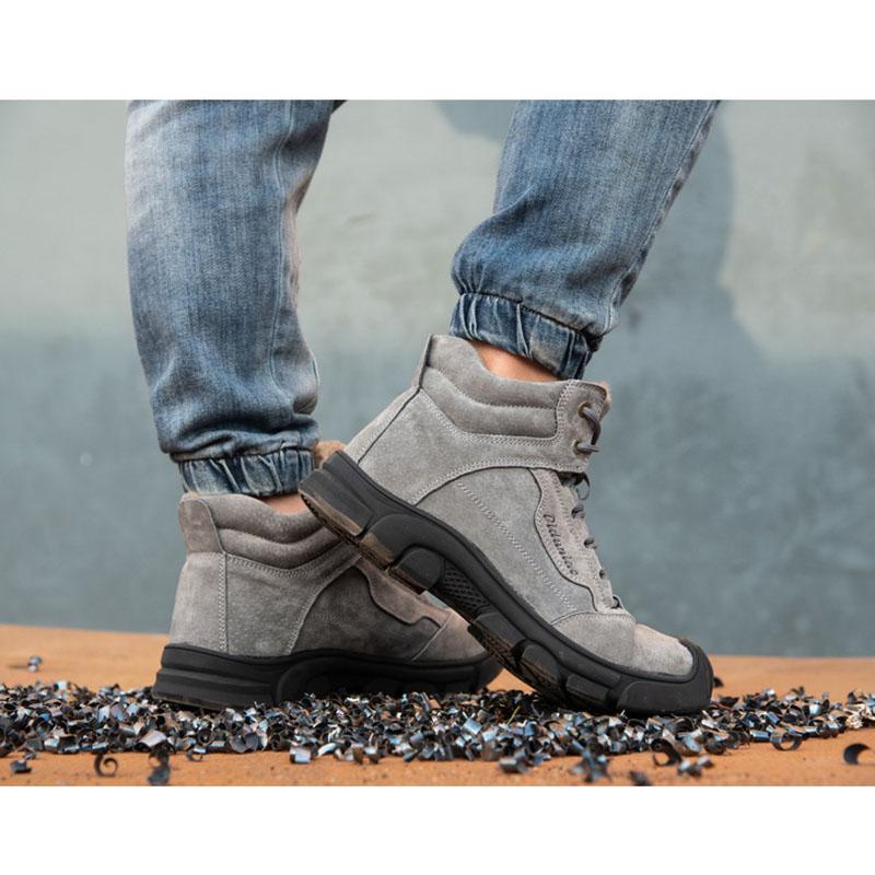 Comfortable and abrasion-resistant safety shoes with velvet for winter EB, view 10 - Elena Harper