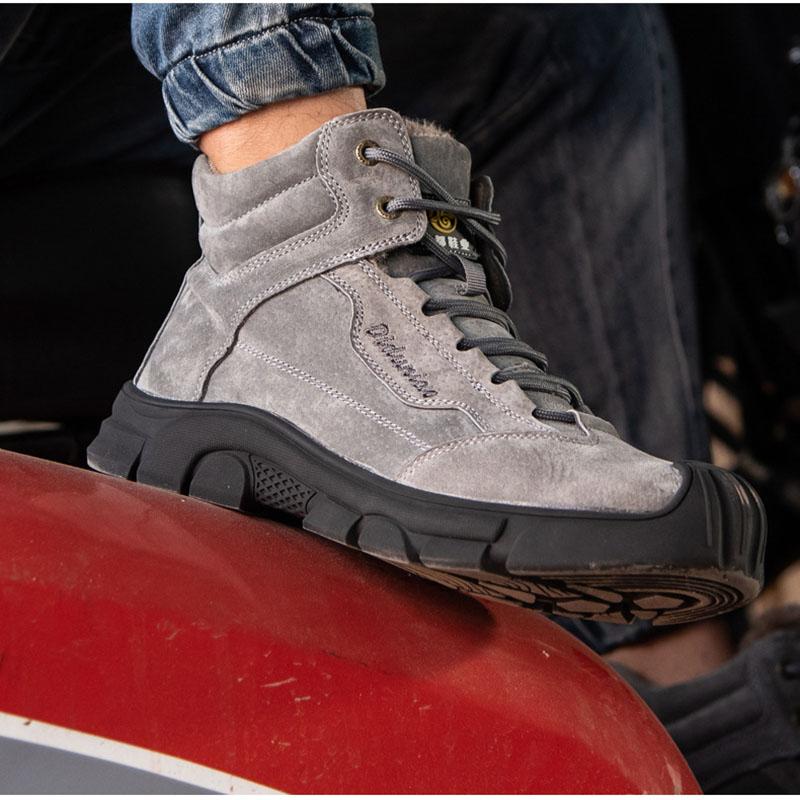 Comfortable and abrasion-resistant safety shoes with velvet for winter EB