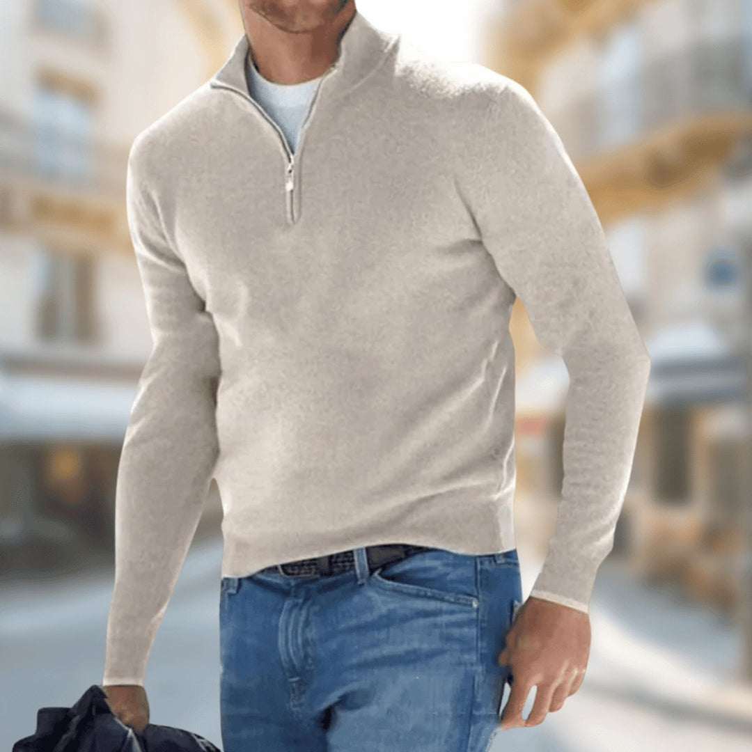 Sebastian | Lightweight Quarter-Zip Knit Sweater for Men