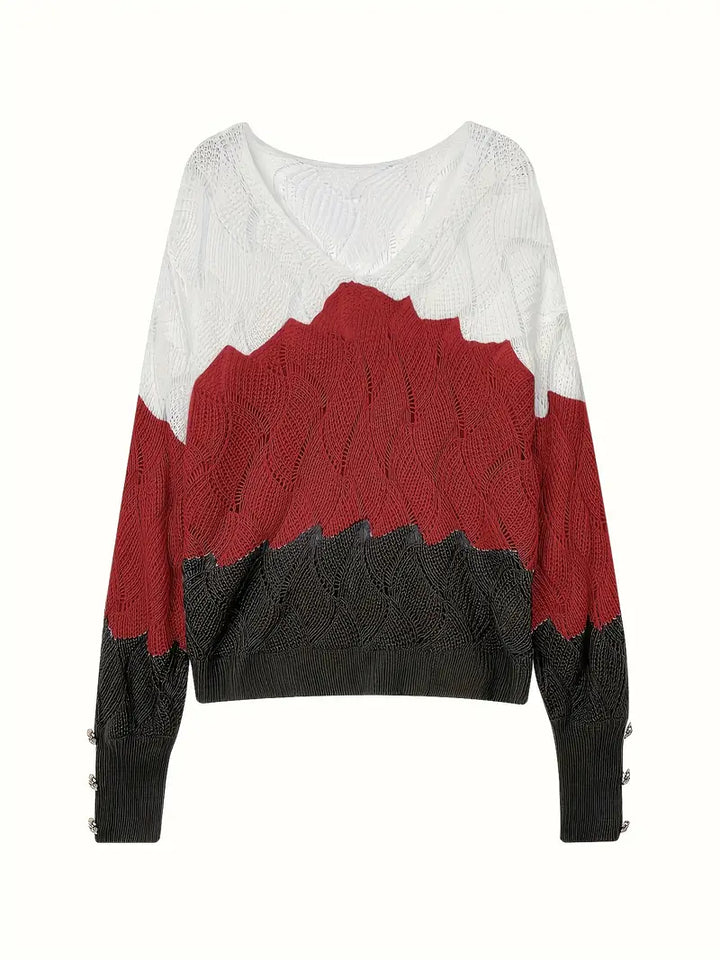 EMMA – COZY CHIC WAVE KNIT SWEATER