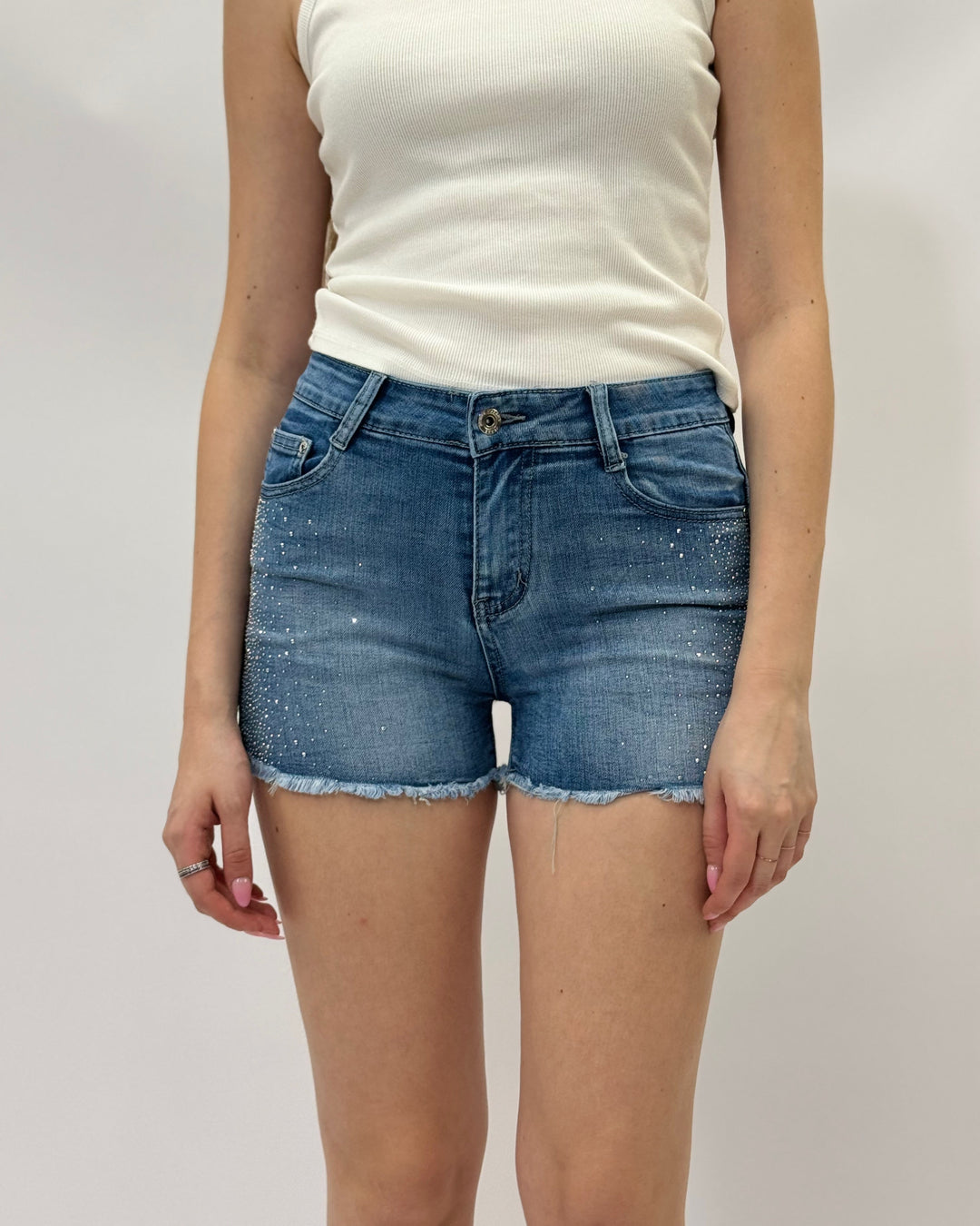 Nienke™  |  soft luxurious fabrics Shorts Rhinestones
