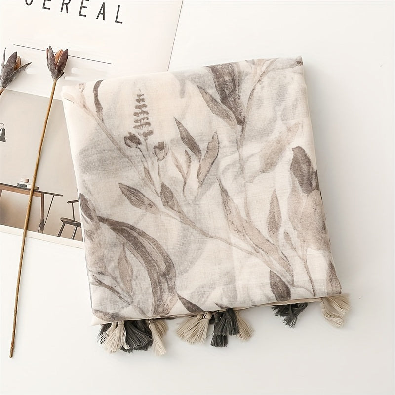 Vintage Floral Print Scarf