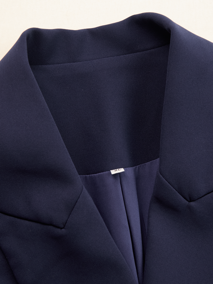Leontine Elegant Waist-Defined Blazer Dress - Elena Harper