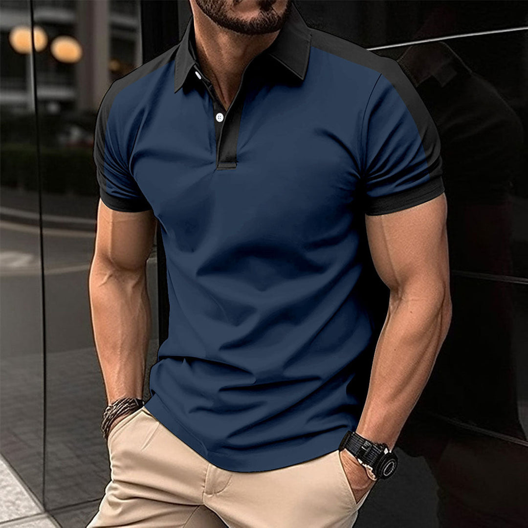 Short Sleeve Business Shirt for Men Casual Summer Polo