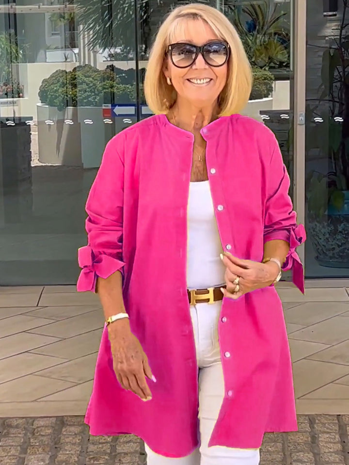 Liora™  |  Long Button-up Shirt Jacket