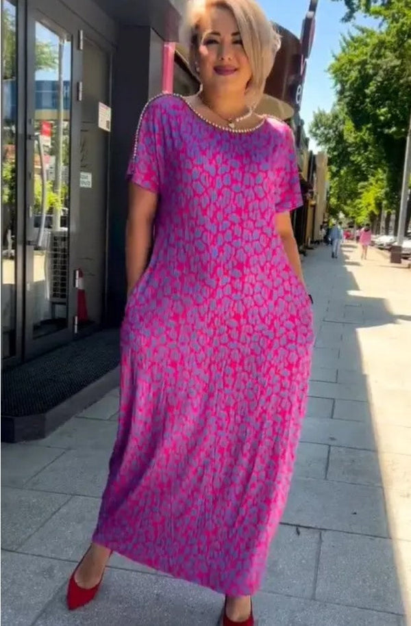 Aspasia Bold and Airy Dress with Prints - Elena Harper