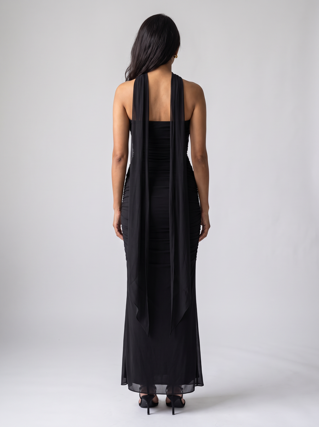 Corset Mesh Maxi Dress Evening