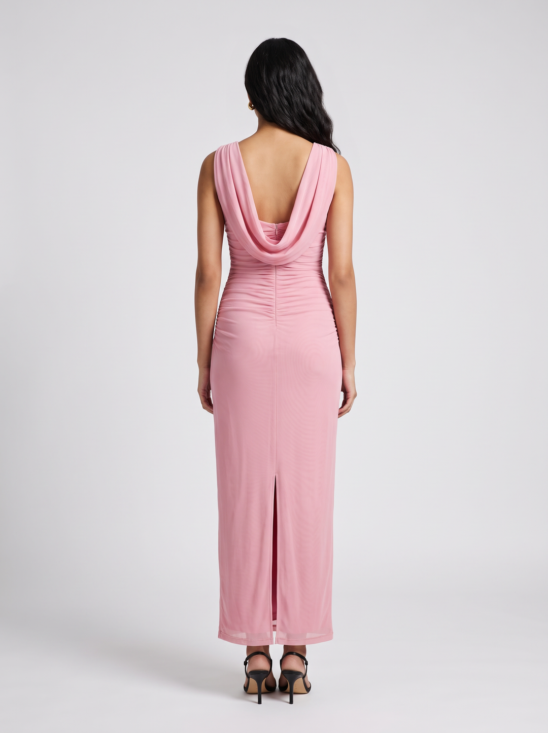 Pink Corset Evening Maxi Dress