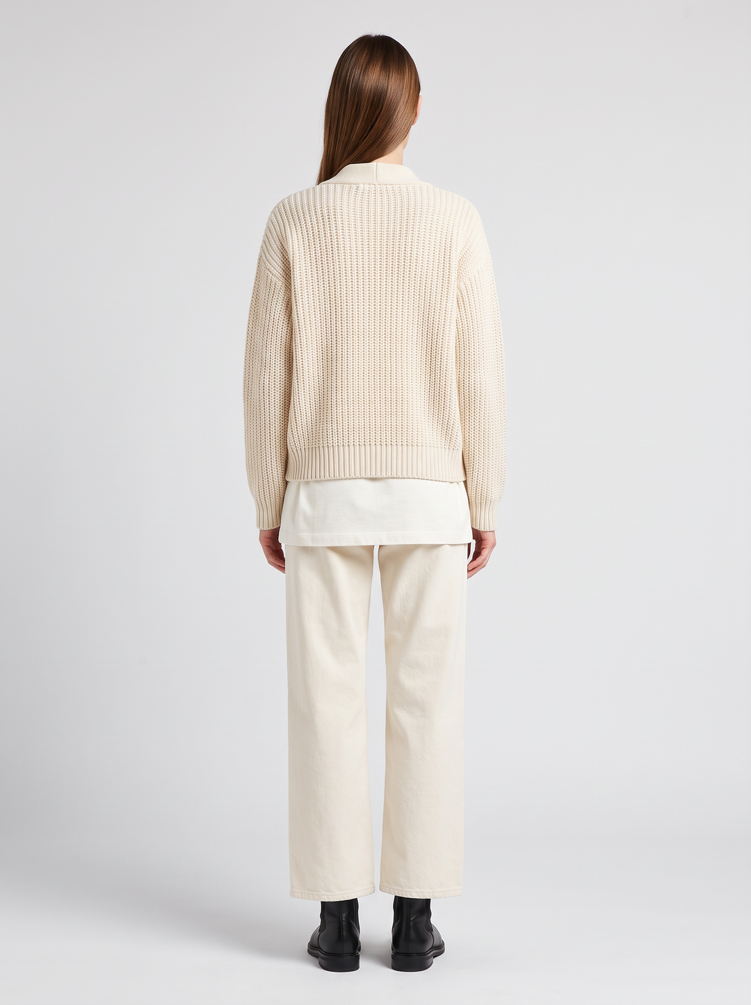 Balloon Sleeve Chunky Knit Cardigan