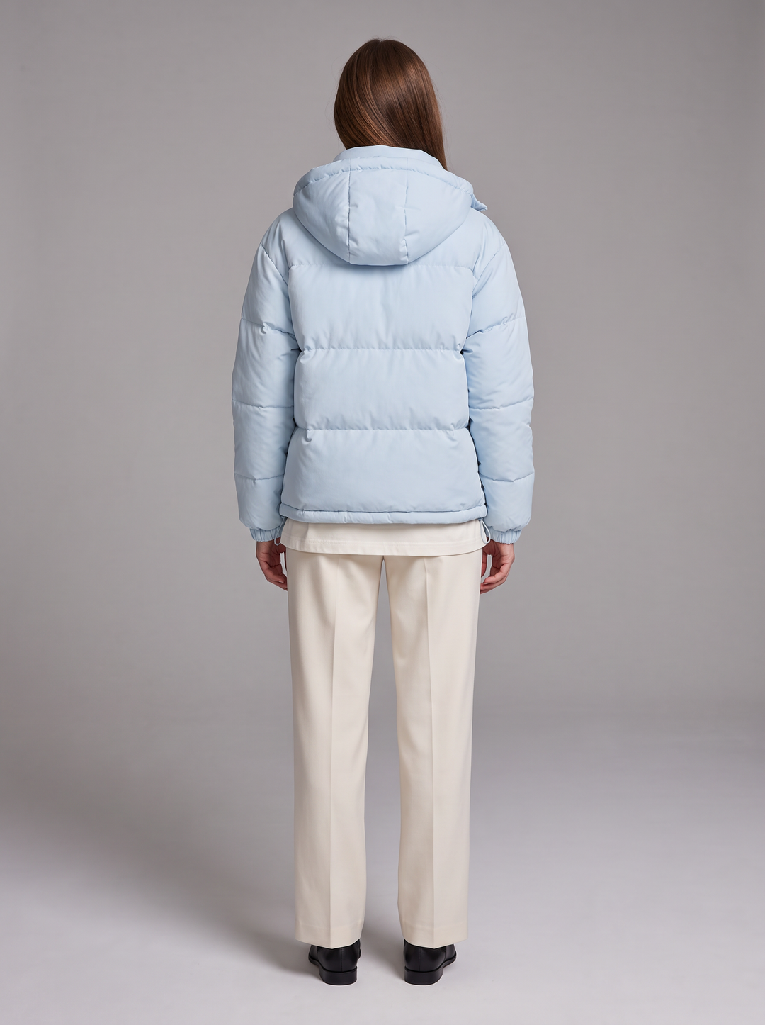 Hooded Blue Puffer Jacket for Winter Days