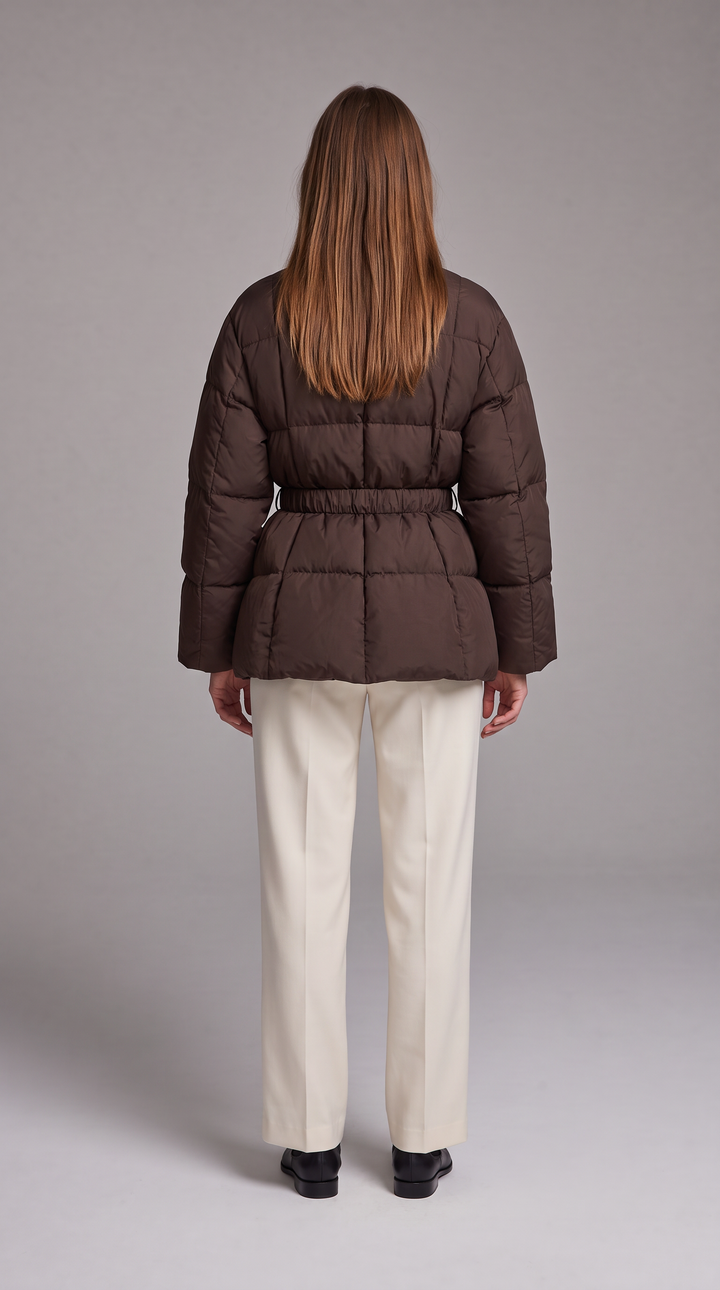 Belted Puffer Coat Winter Style