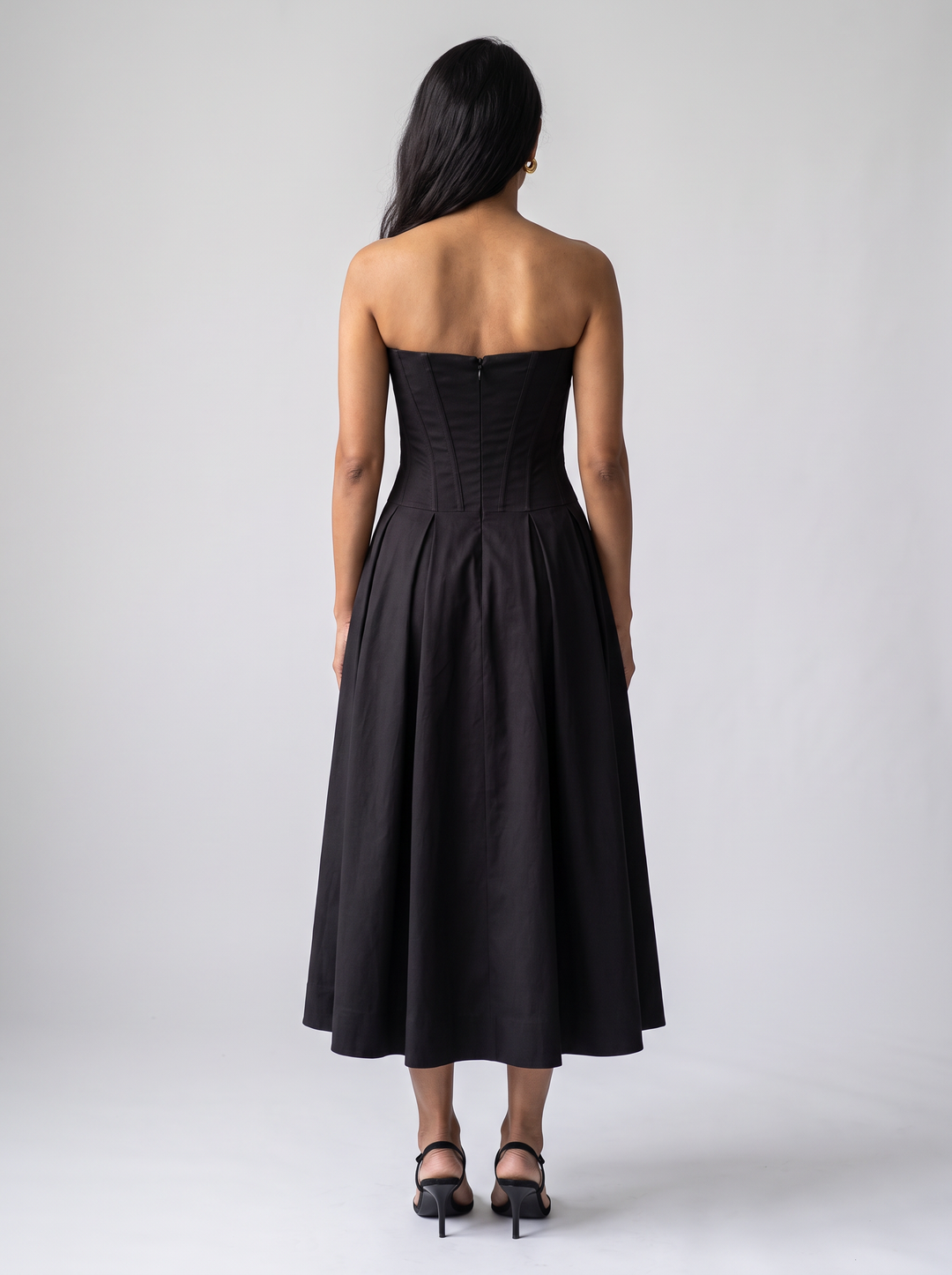 Corset Bodice Midi Dress Party