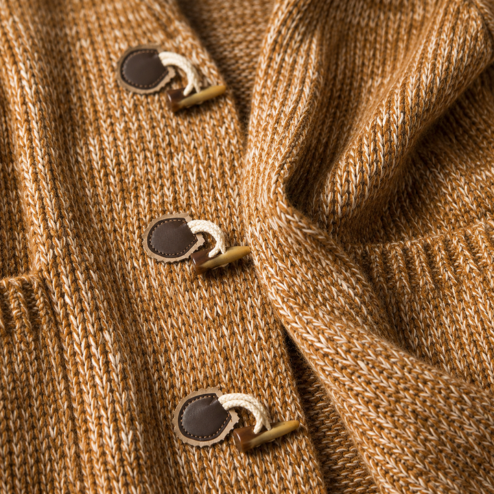 Lyndan Long Cardigan with Hood and Toggle Buttons, view 7 - Elena Harper