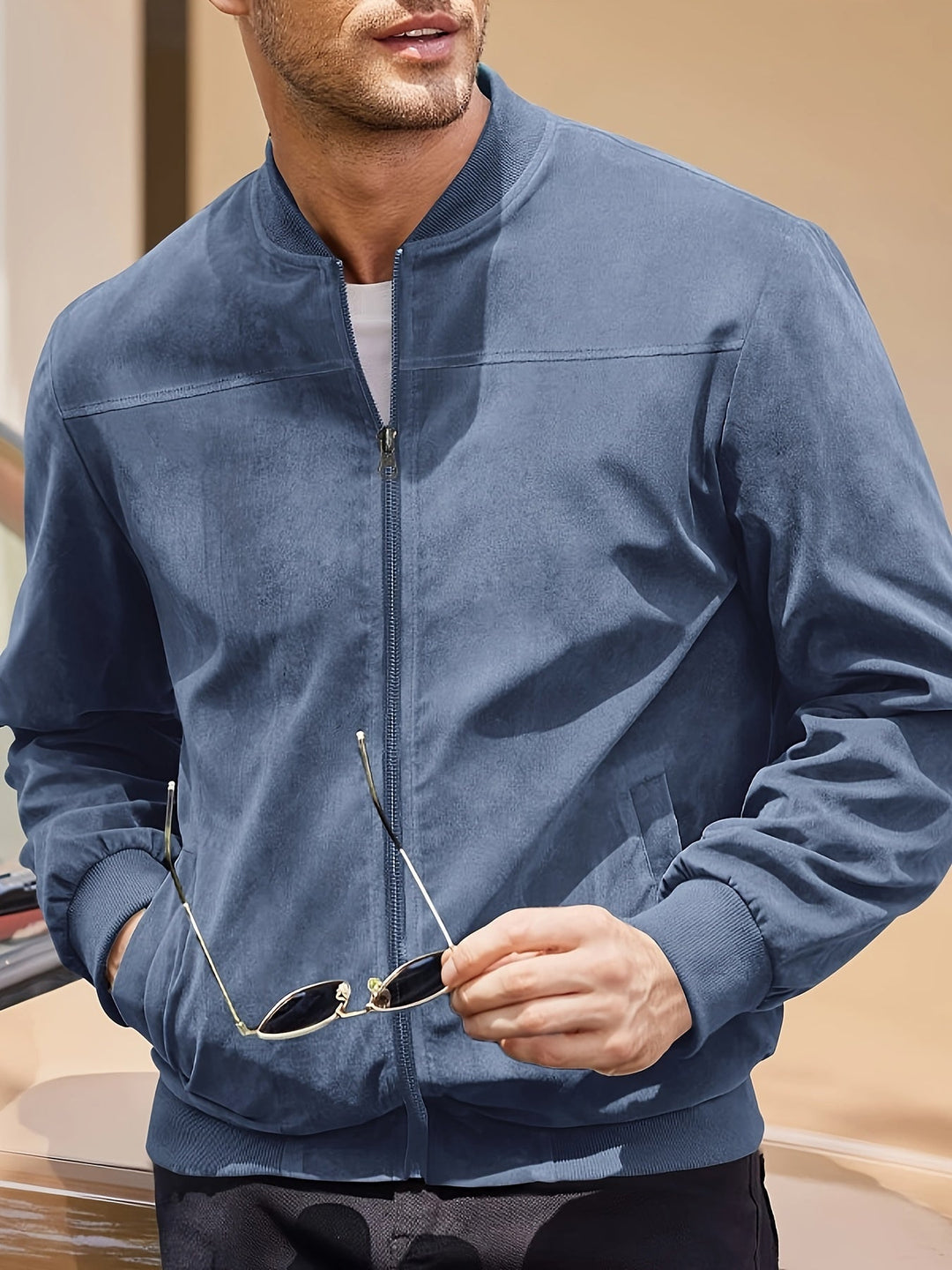 LAURENT MONACO | MEN'S ZIP-UP BOMBER JACKET
