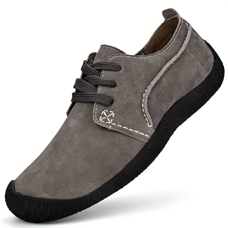Boyce Suede Lace-Up Leather Shoes, view 2 - Elena Harper