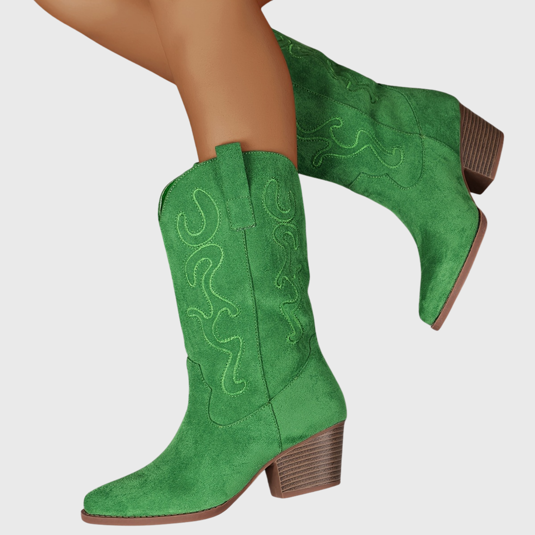 Jolene Eye-catching Western Cowboy Boots with Wide Calf Width, view 5 - Elena Harper