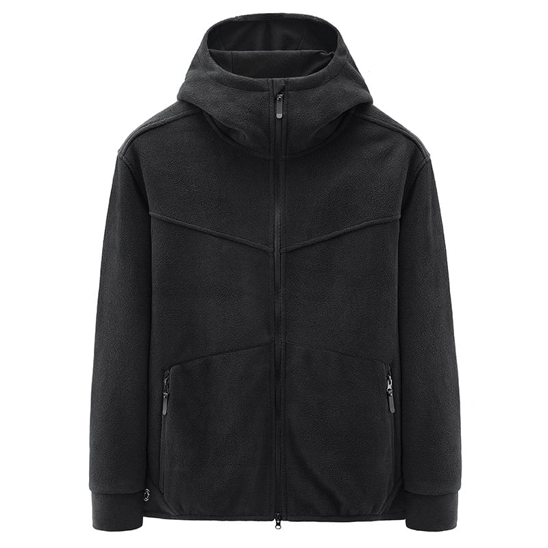 Men's Fleece Jacket with Hood - Nils