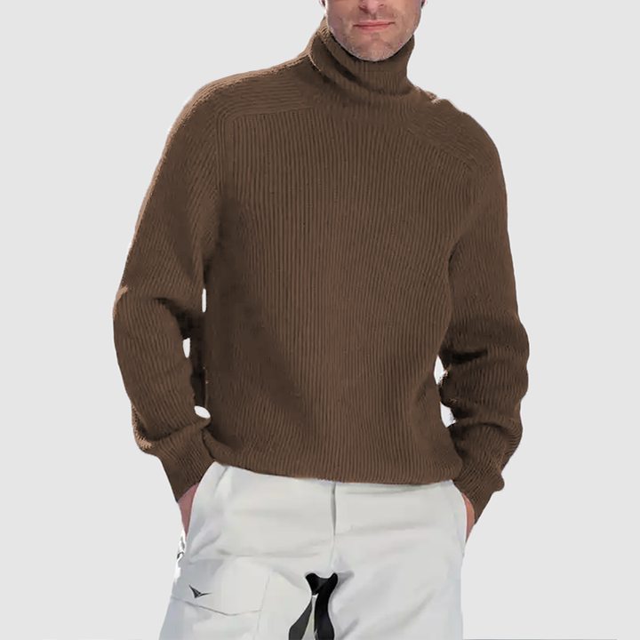 Men's Ribbed Roll Neck Jumper – Kellen