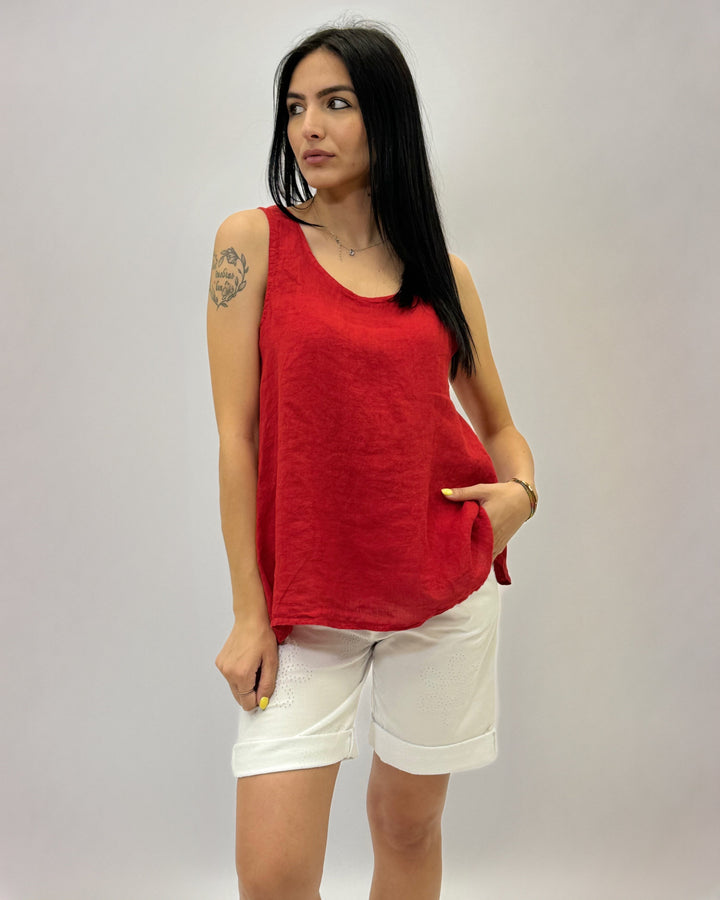soft luxurious fabrics™  |  Vest Top Buttons Back