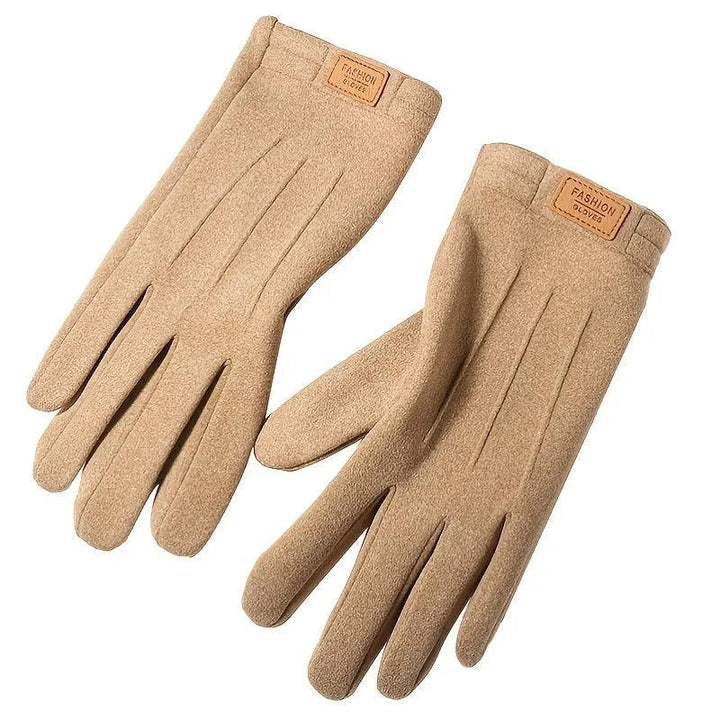 Full Finger Gloves Fashionable Solid Color, 100% Polyester Perfect for Cold Days, view 2 - Elena Harper