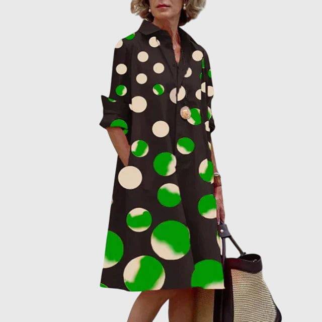 Emma & Rose Cape Town Paige™ elegant dress featuring stylish pockets and a flowing silhouette, shown with focus on pocket details.