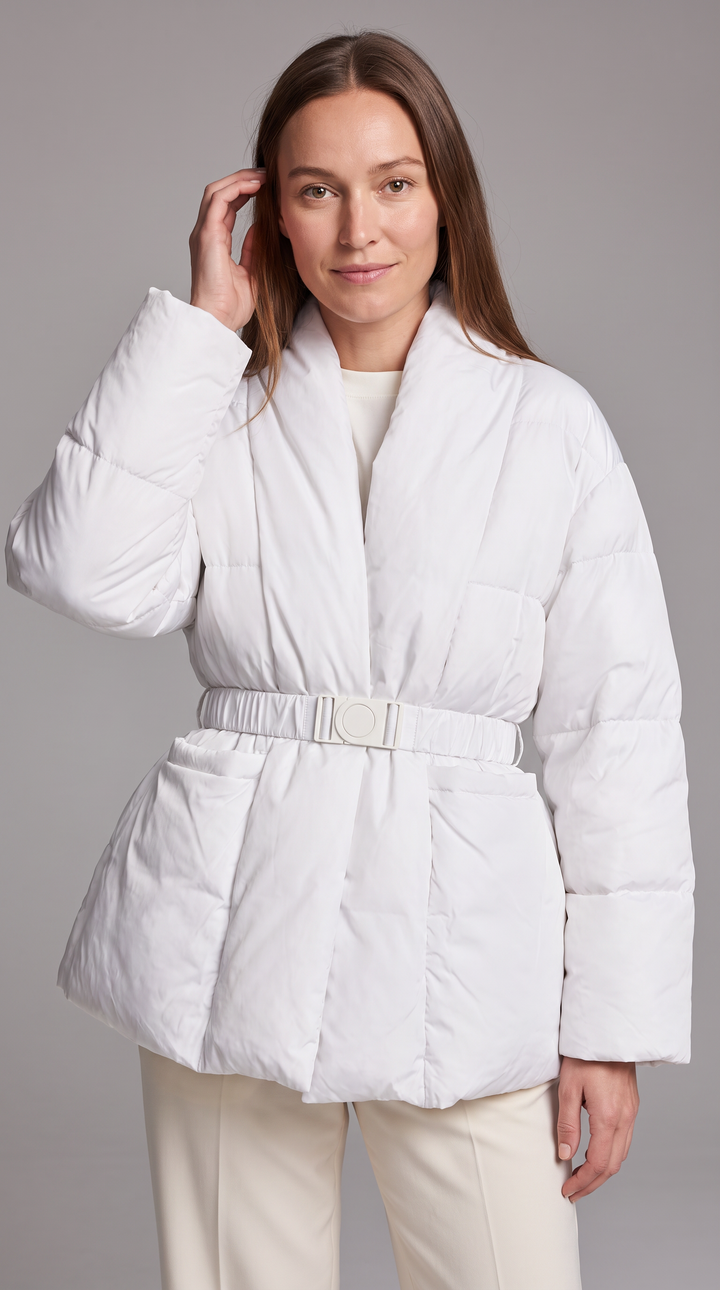 Belted Puffer Coat Winter Style