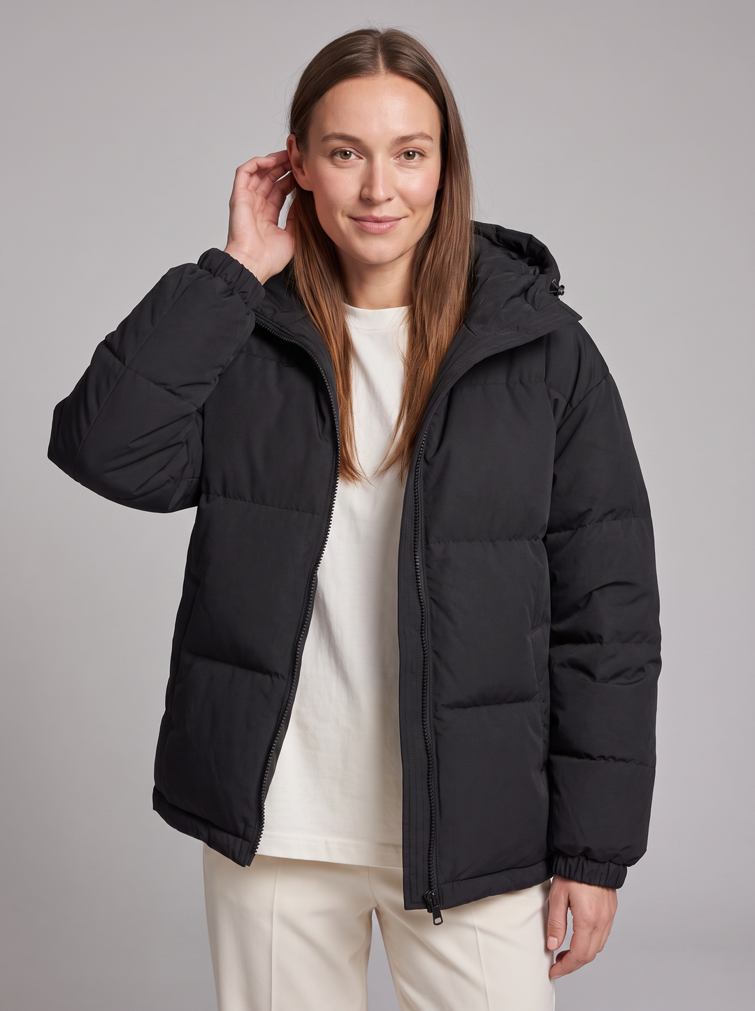 Hooded Puffer Jacket Winter Layering