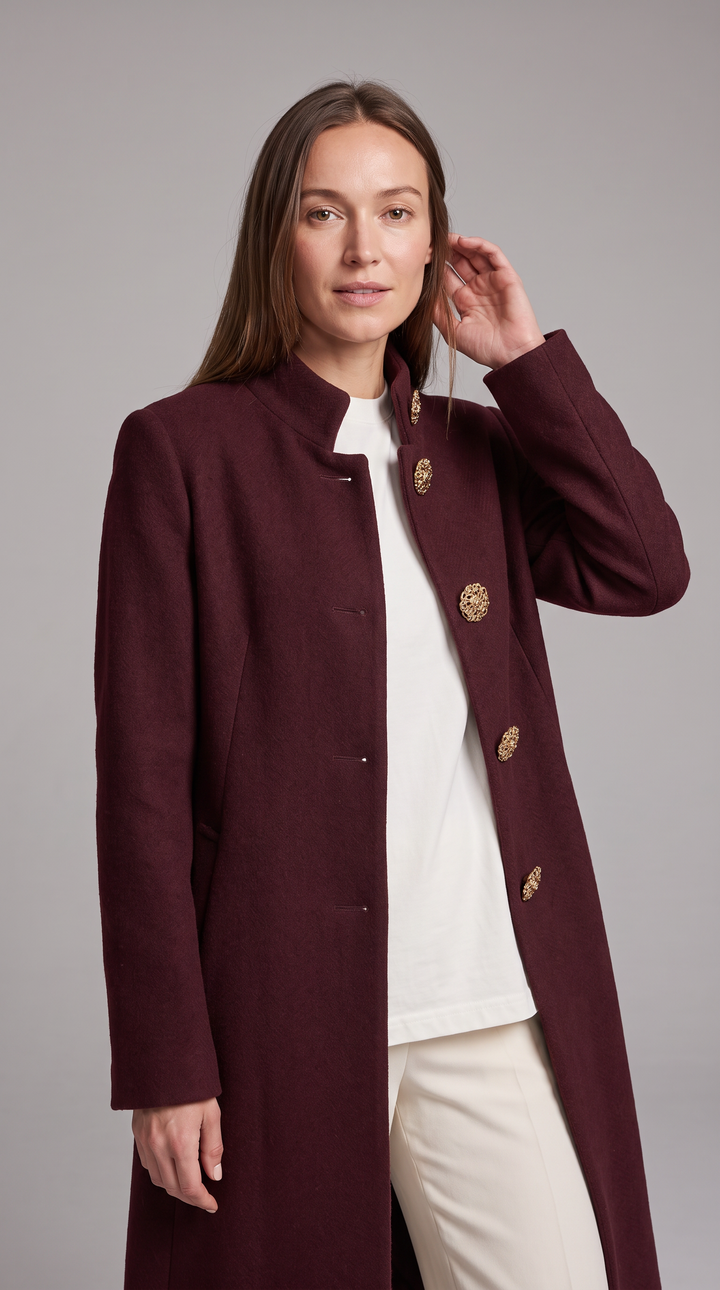 Gold Button Long Knit Gilet