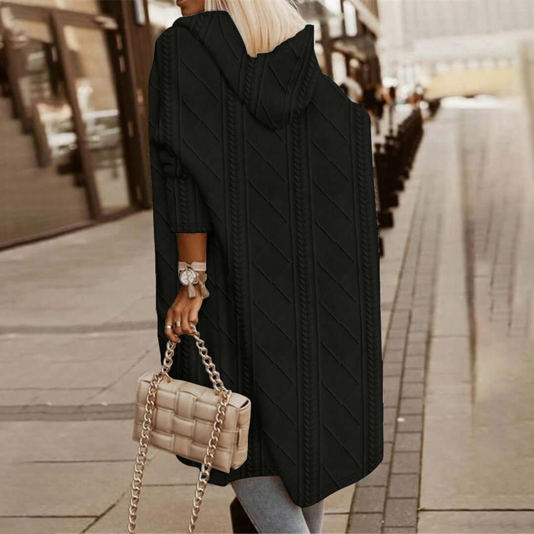 Textured Women's Coat, view 5 - Elena Harper